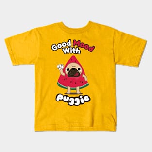 Good Mood with Puggie Kids T-Shirt